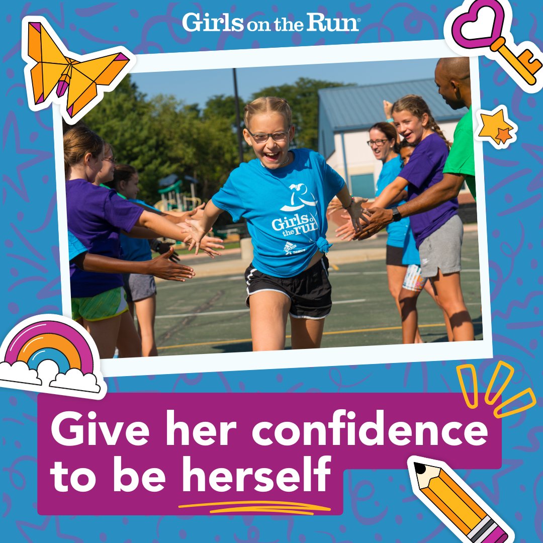 Girls on the Run provides a community of coaches, participants, and volunteers who all want to boost girls' confidence in life. By empowering them to embrace their strengths, set meaningful goals, and build resilience, we’re helping shape them be the best version of themselves!
