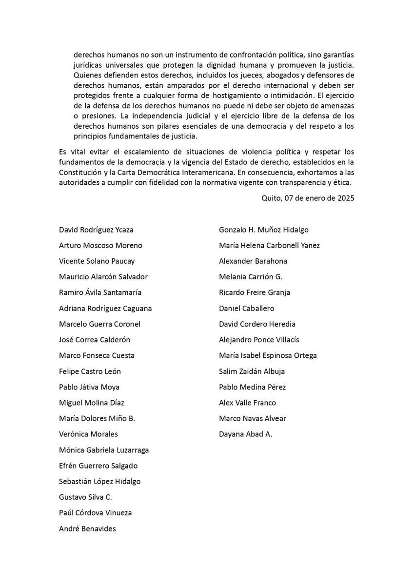 Profesionales del Derecho y de las Ciencias Políticas expresamos nuestro rechazo y profunda preocupación por la continua y sistemática inobservancia de la Constitución y las leyes, actos que afectan al #EstadoDeDerecho, así como al orden constitucional y democrático de la