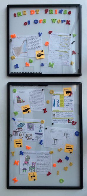 The ultimate place for a display of fantastic work, the DT Fridge! #bleedgreen #backtoschool