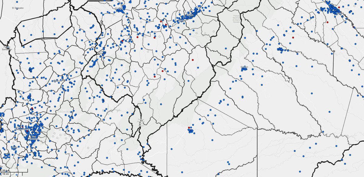 Te invito a un recorrido de Barinas a San Cristóbal.
En Barinas, donde nació Hugo Chávez, Edmundo González ganó todos los municipios (12 de 12).
Luego tomas un carro, manejas 302km hasta San Cristóbal, y en todo ese recorrido Maduro solo ganó 1 centro. Busca el puntito rojo.