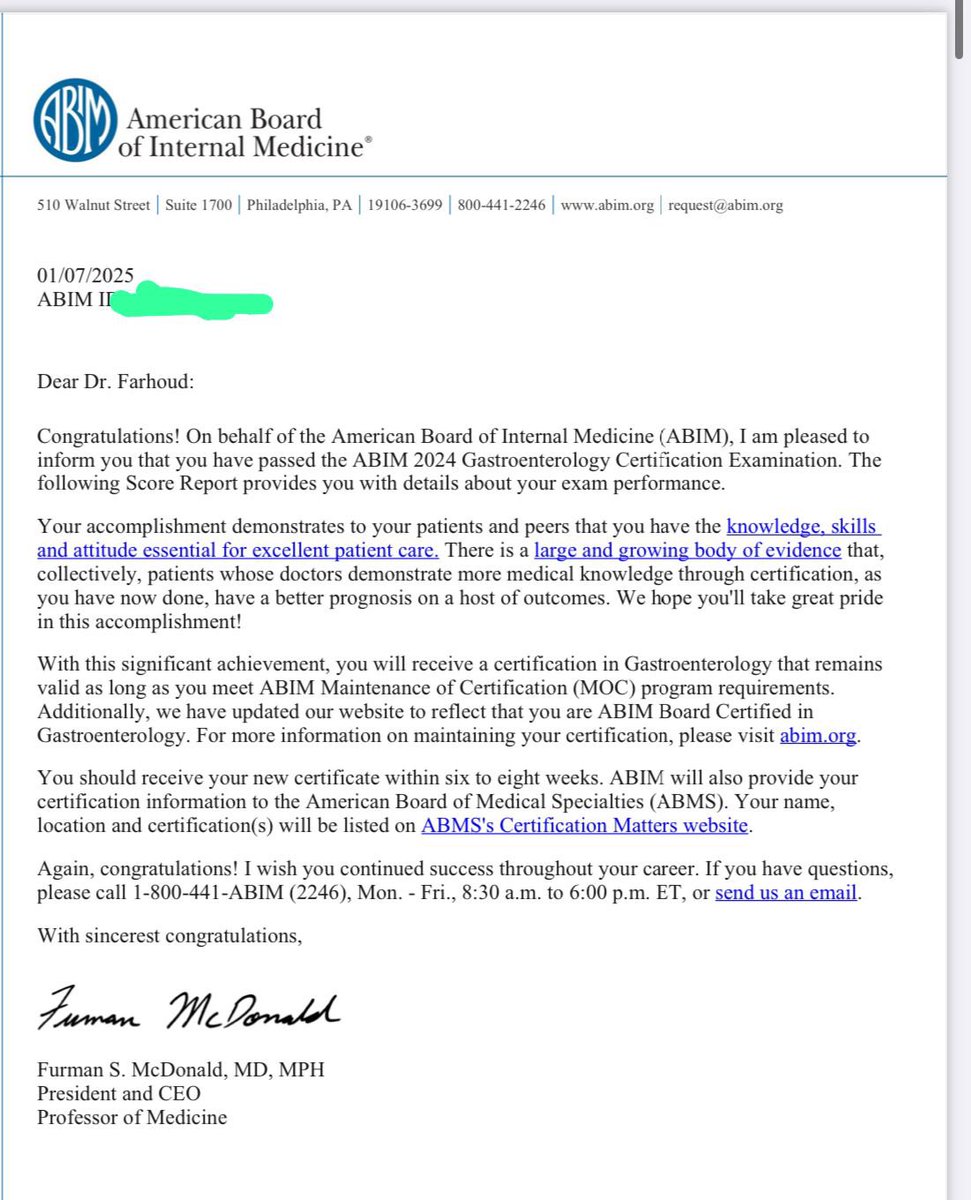 It’s been a long journey that started with USMLE 10 years ago … Today I am a board certified gastroenterologist! 🙏🏻