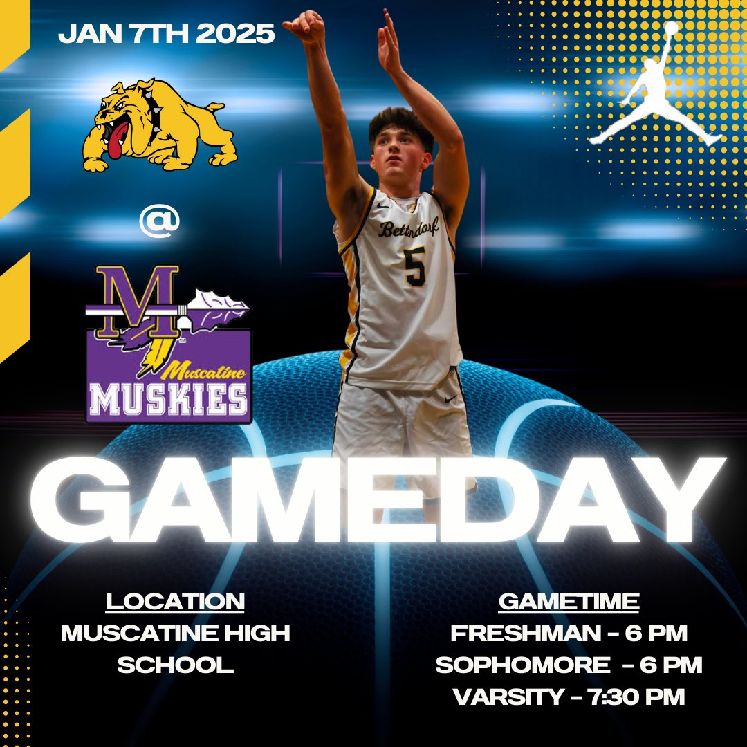 Huge matchup tonight on the road against an undefeated and talented Muscatine team! Excited to see how we stack up against one of the top teams in the state