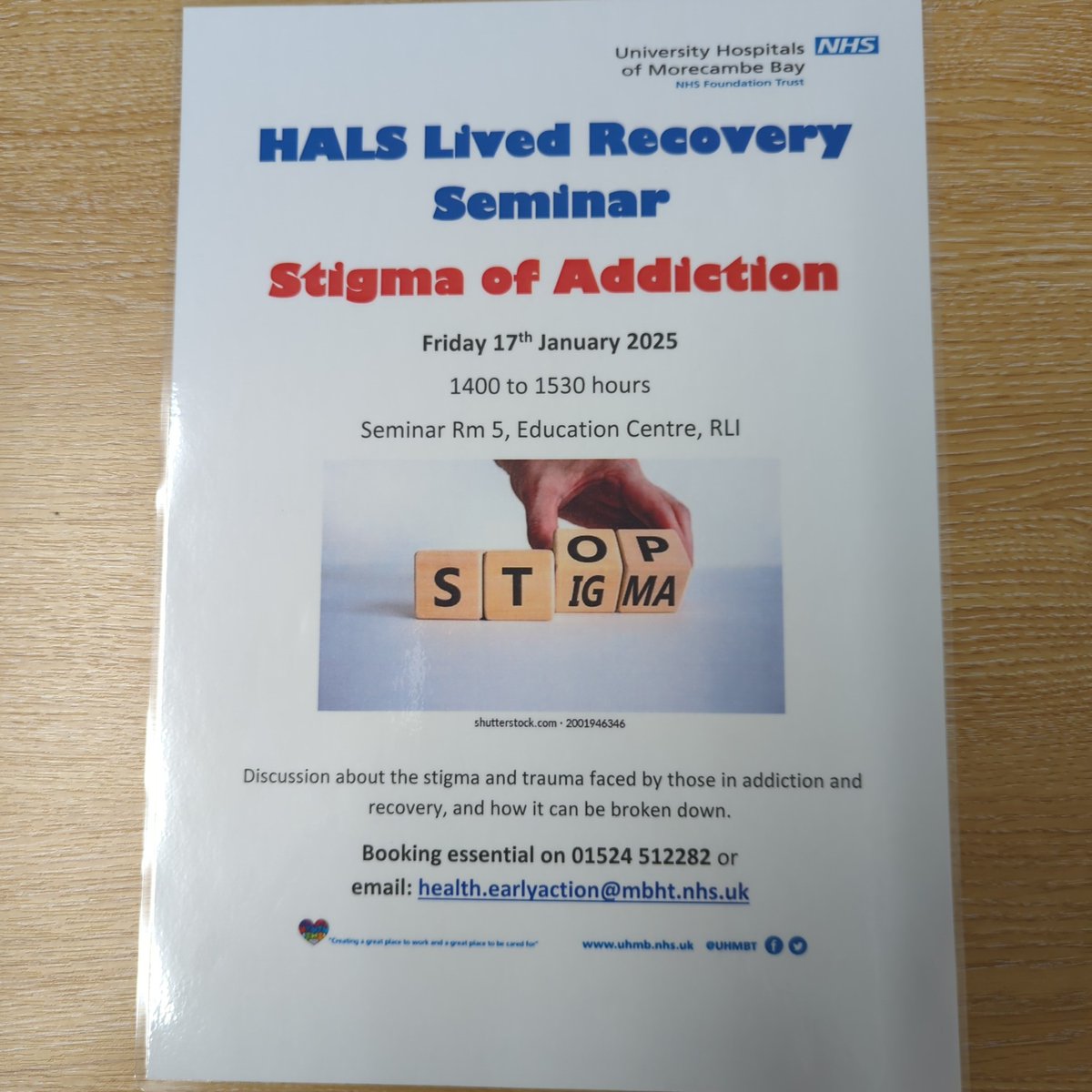 Our January Lived Recovery Seminar is  looking at the stigma faced by those in recovery. Please share with others who may be interested <a href="/2soprano/">Lynne Wyre RN 🌻🌻💙</a> <a href="/aaroncumminsNHS/">Aaron Cummins</a> <a href="/caron_graham/">Caron Graham</a> <a href="/Harmony_Ninja/">Katie Egan 🏳️‍🌈</a> <a href="/lvwearing/">Lauren Wearing</a> <a href="/MorseJoann/">Joann Morse RN</a> <a href="/Stevie5667/">Just me Stevie</a>