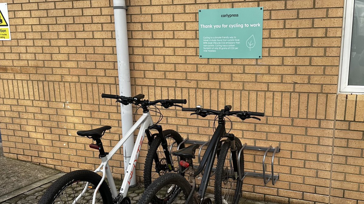 CarlyPressLtd's tweet image. New signage at CP today 🪧 Ensuring we are encouraging all things climate-friendly 🌱🐛🌲

Fun fact, the world’s longest bike was 135 feet and 10.7 inches long 🚴

#climateaction #doingourbit
