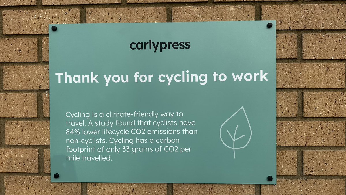 CarlyPressLtd's tweet image. New signage at CP today 🪧 Ensuring we are encouraging all things climate-friendly 🌱🐛🌲

Fun fact, the world’s longest bike was 135 feet and 10.7 inches long 🚴

#climateaction #doingourbit