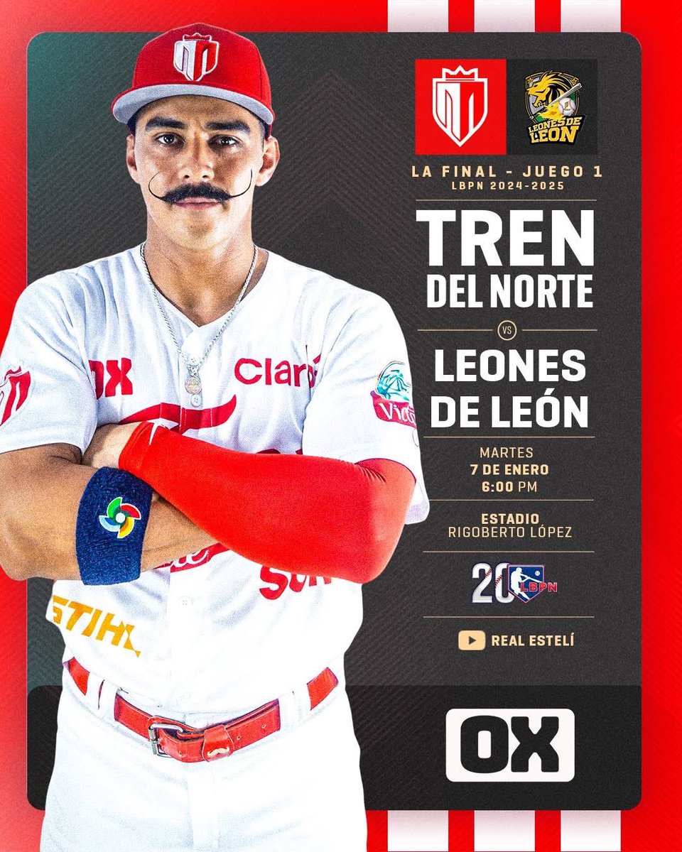 Este martes nos estacionamos en el Estadio Rigoberto López Pérez - León para disputar el primer juego de la gran final de la XX LBPN Liga de Beisbol Profesional Nacional #VamosTren 🚂🇦🇹

Todos los partidos serán transmitidos por nuestro canal de YouTube 📡