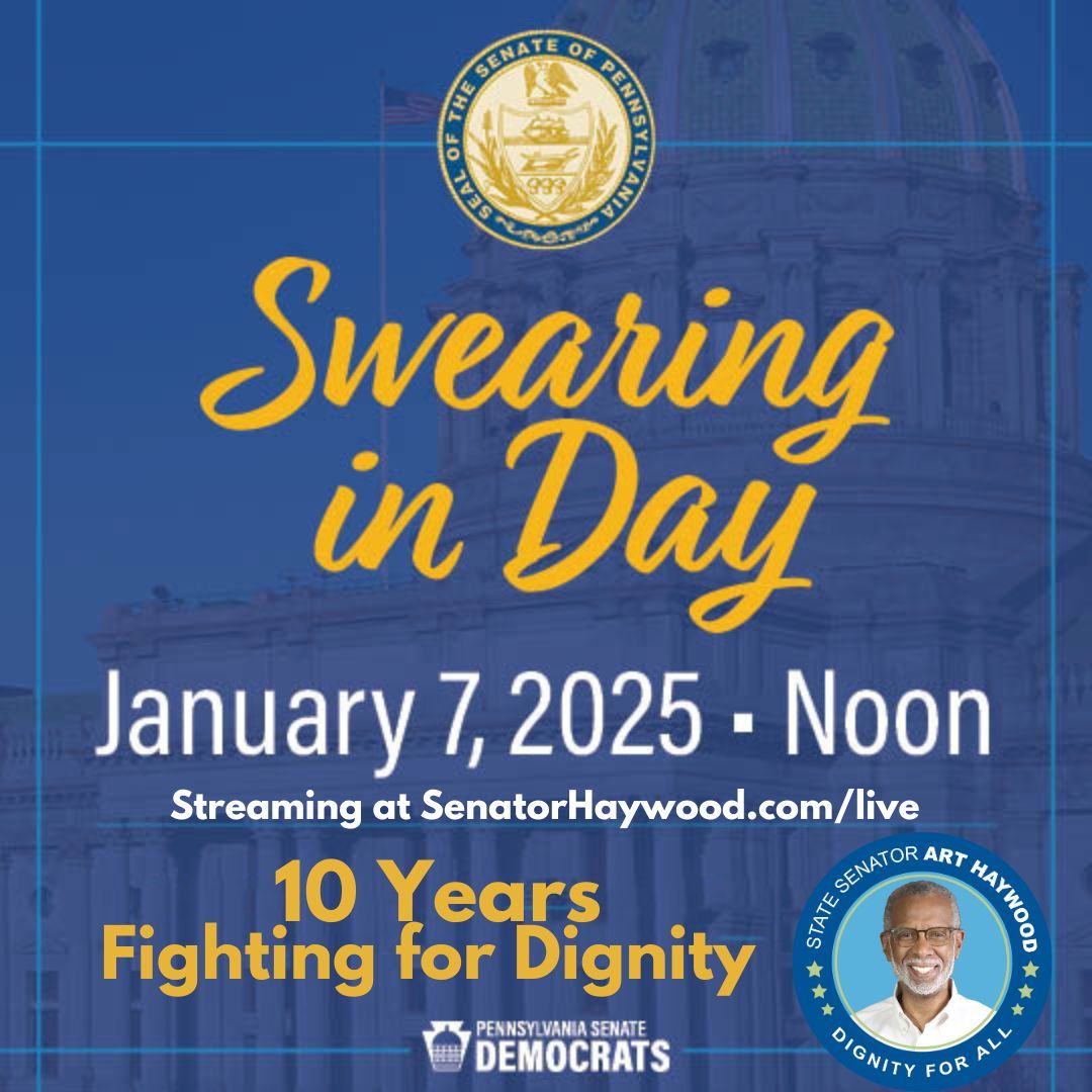 Tune in today at noon to watch the swearing-in ceremony at the Capitol. 10 years of fighting for your dignity as your State Senator! 
Watch the proceedings live on my website
