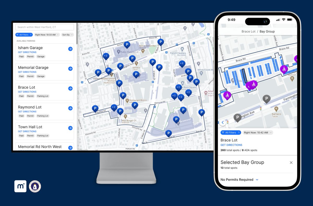 ModiiCo's tweet image. Modii has partnered with @TownofWestHrtfd to introduce the WeHa Parking Finder—a tool designed to guide users to the most convenient parking locations—and a centralized dashboard for administrators which enables them to manage parking assets digitally.
modii.co/insights/modii…