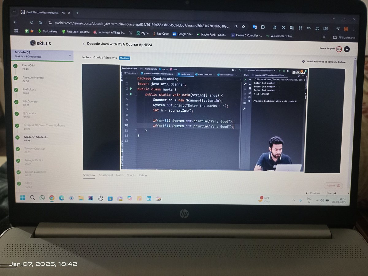 prashant_v02's tweet image. Hello Guys!
Its Day - 2/90🚀 of #DSAwithJava.
Today, I've learned-
Conditionals in Java
Stay tuned!📚🧑💻
#90daysofcode #publiclearning #dsa #java #newjourney
