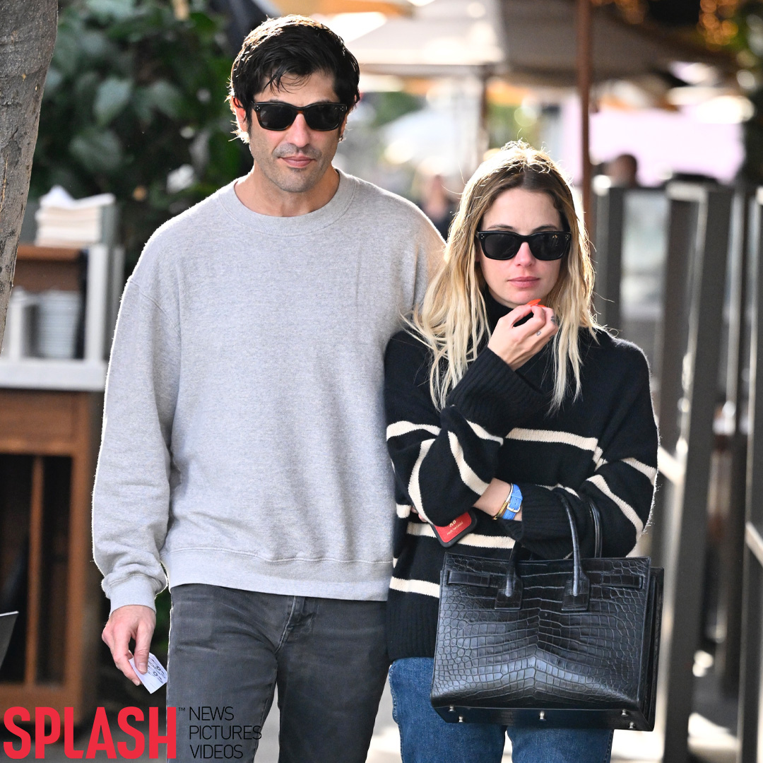 Ashley Benson and her husband Brandon Davis spotted leaving Il Pastaio in  Beverly Hills after enjoying a lunch outing 🍽️, image size:1080x1080