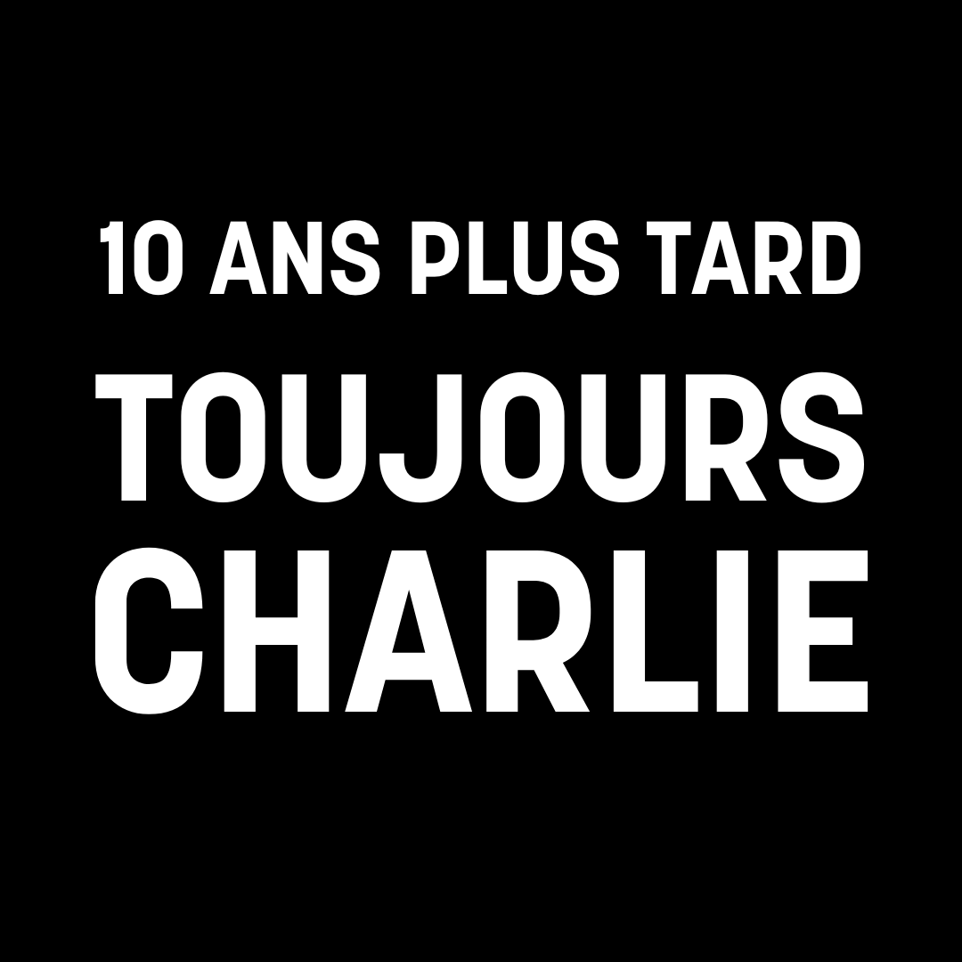 Du 7 au 9 janvier 2015, le terrorisme islamiste frappait notre pays, ses valeurs, la liberté de la presse et plus généralement la liberté d'expression.

Hommage aux 18 victimes des attentats de Charlie Hebdo, de Montrouge et de l'HyperCacher.

10 ans plus tard, toujours Charlie.