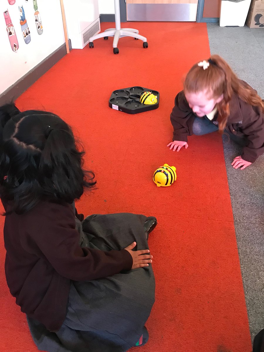 EastfieldPSHull's tweet image. 1HR have been learning about commands in their Computing lesson. They enjoyed programming the Bee-Bot’s and finding out how programs are run and cleared ✨ #epscomputing