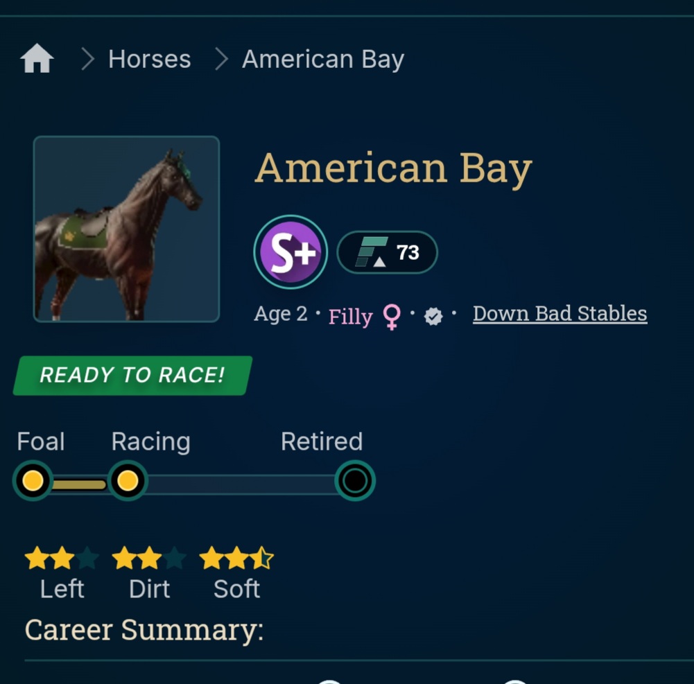 New Stable Breeder

Bring on those Sloppy 100% Rain Track conditions at VKD 

<a href="/photofinishgame/">Photo Finish™ LIVE 🌹 🐎 Virtual Horse Racing</a> <a href="/KentuckyDerby/">Kentucky Derby</a>