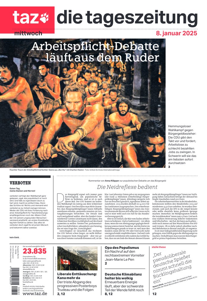 Jetzt im CDU-Wahlkampf-Kino:  Mehr Härte gegen Bürgergeldbezieher #tazeins <a href="/tazgezwitscher/">taz</a>