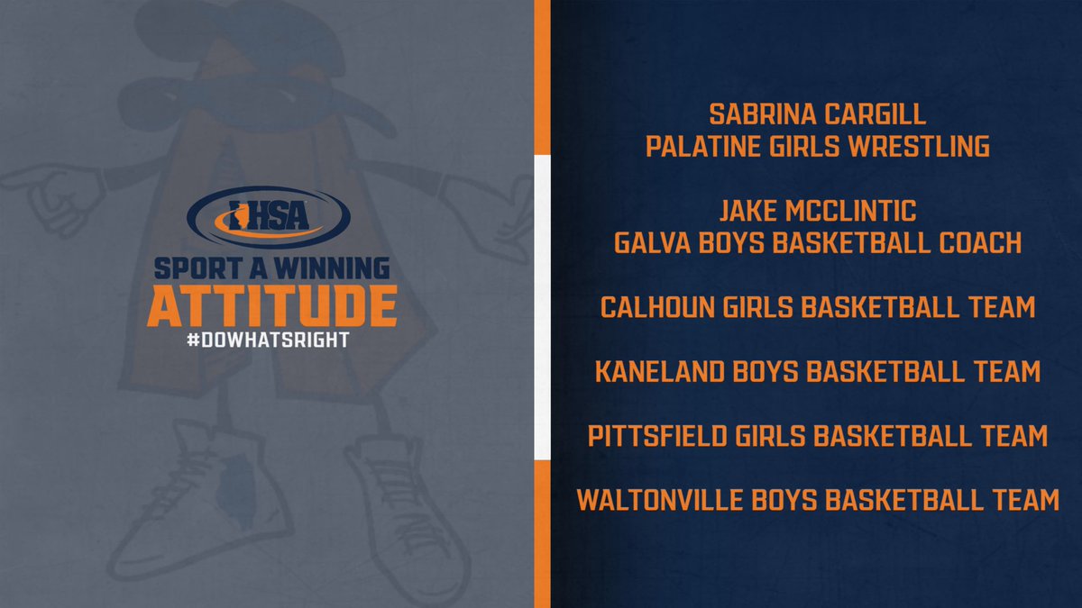 IHSAddATude's tweet image. Happy New Year and Happy Add A. Tuesday! Congratulations to these individuals and teams for their tremendous #sportsmanship! Thank you for going above and beyond to #DoWhatsRight, and thank you to @IHSAOfficials for recognizing them.