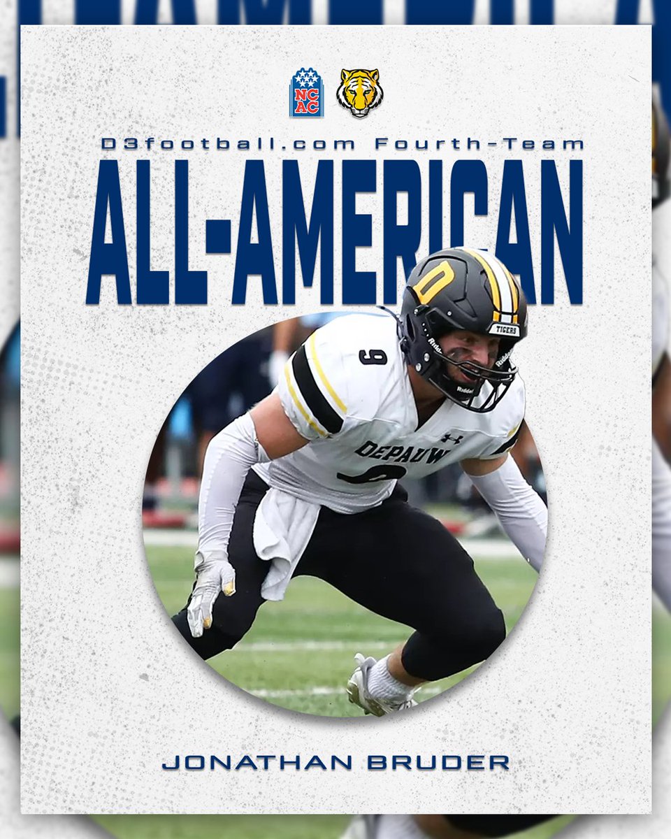 NCAC (@ncac) on Twitter photo 🚨 All-American Alert 🚨
Congratulations to <a href="/DePauwAthletics/">DePauw Tigers</a>' Gabe Quigley, Robby Ballentine, Nathan McCahill, and Jonathan Bruder for being selected to the 2024 D3football.com All-America Team. #NCACPride
📰 | tinyurl.com/49aye2wm 🚨 All-American Alert 🚨
Congratulations to <a href="/DePauwAthletics/">DePauw Tigers</a>' Gabe Quigley, Robby Ballentine, Nathan McCahill, and Jonathan Bruder for being selected to the 2024 D3football.com All-America Team. #NCACPride
📰 | tinyurl.com/49aye2wm