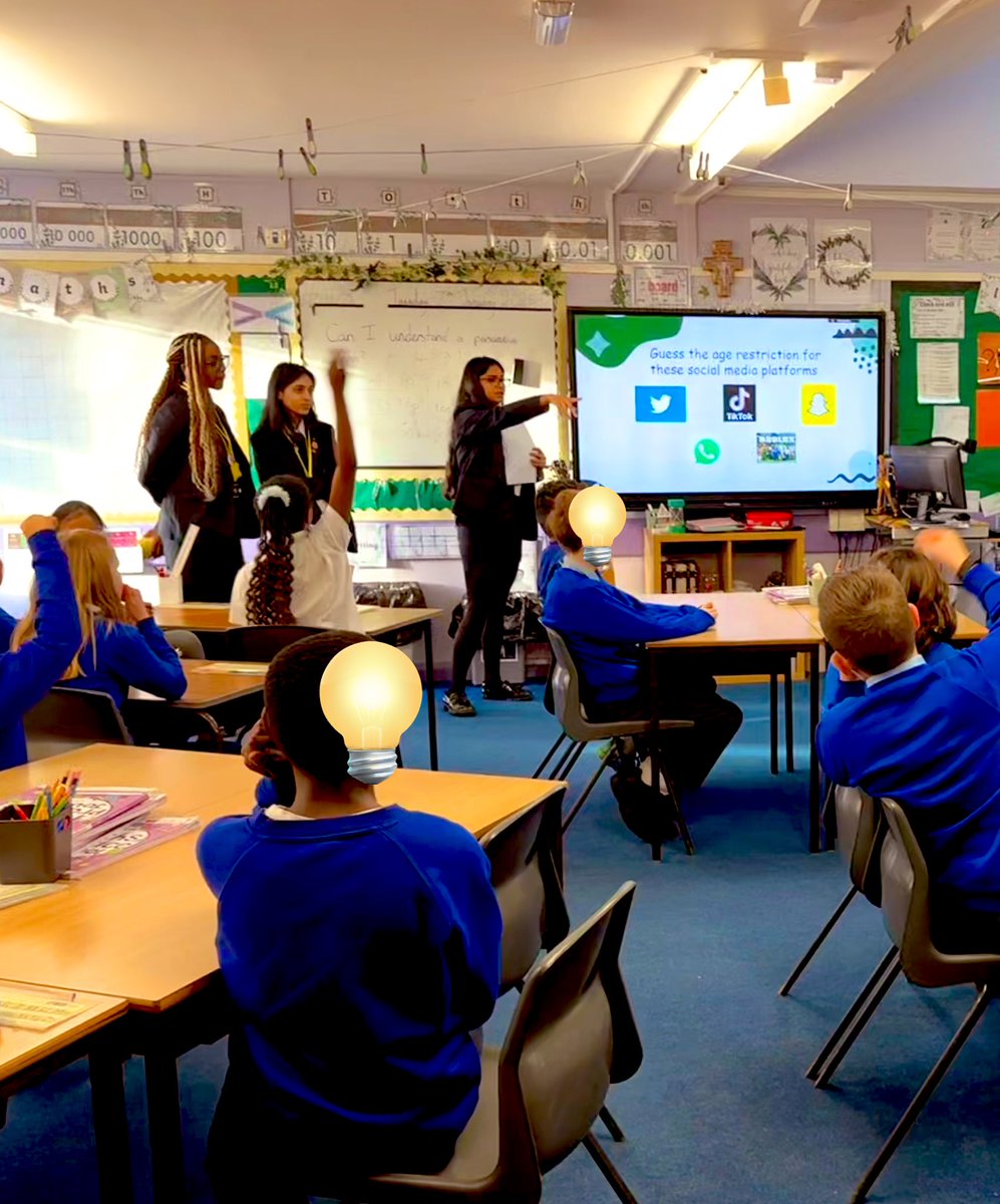 QMGS_CYM's tweet image. CYM Mental Health Team prepared the DIGITAL DETOX workshop which was delivered to St Mary's the Mount School. Thank you to Madiha & Tajah who stepped in MH team with Ria,who lead this fantastic session!Today,Yr 5’s learnt about digital footprint👣 & positive online identity📲💻🎮