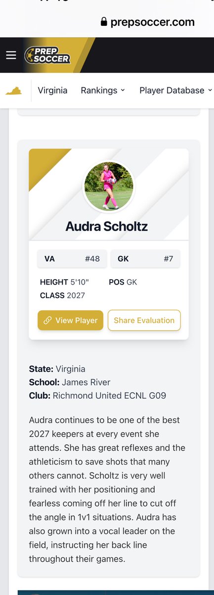 Thanks to ⁦<a href="/PrepSoccer/">Prep Soccer ⚽️</a>⁩ for the mention.  Super excited for ECNL Florida this weekend!
⁦<a href="/richmondunited/">Richmond United ECNL Girls</a>⁩ ⁦<a href="/TheSoccerWire/">SoccerWire</a>⁩ ⁦<a href="/ImYouthSoccer/">ECNL/GA/Recruiting/College Soccer</a>⁩ ⁦⁦<a href="/PrepSoccer/">Prep Soccer ⚽️</a>⁩ ⁦<a href="/TopDrawerSoccer/">TopDrawerSoccer</a>⁩