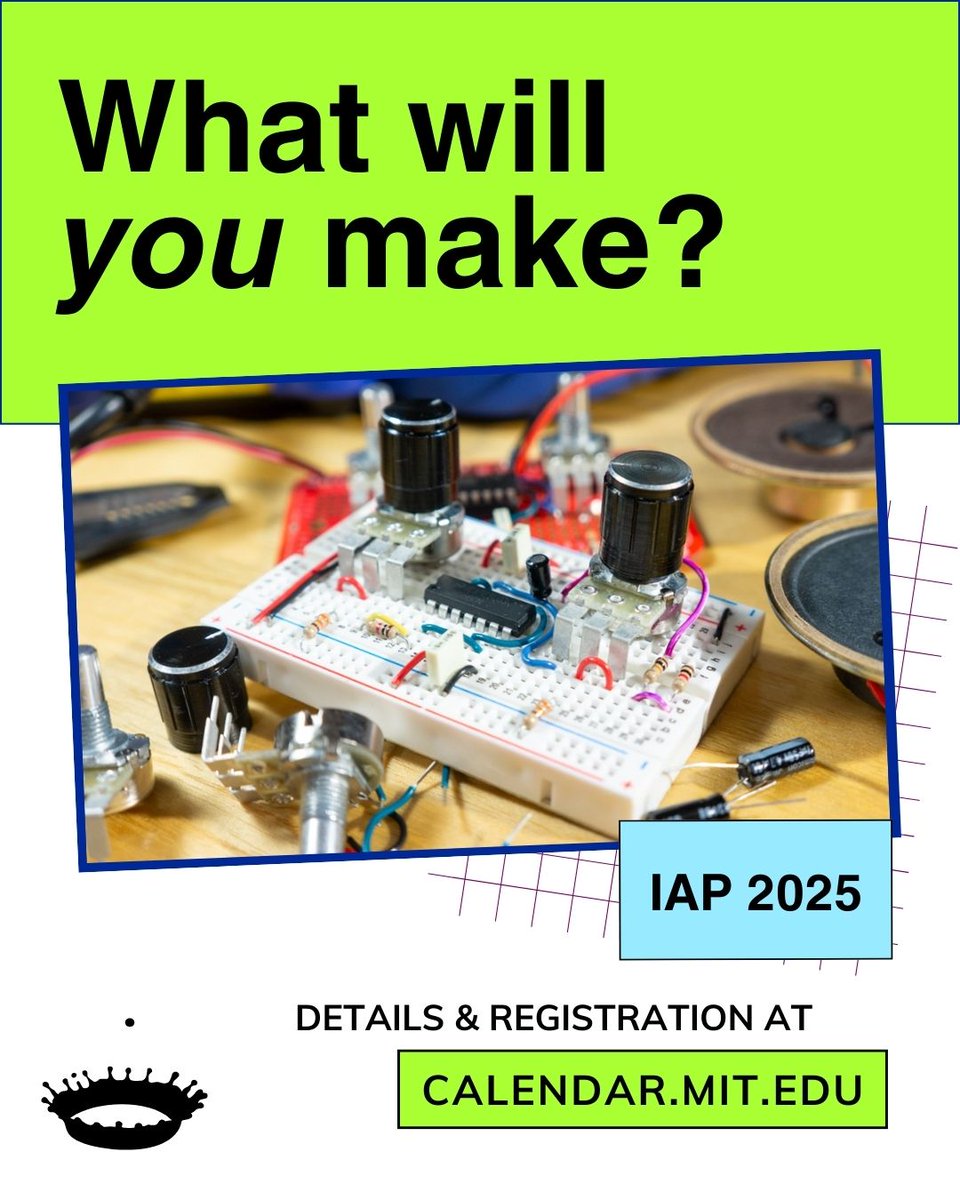 IAP is a time for creativity &amp; exploration at MIT. Join us for our MAKE IT series of guided activities, offered in the Student Project Lab all month long! Check out the full listing of Edgerton Center IAP events by searching “Make It” at calendar.MIT.edu 🔎📷🗓️