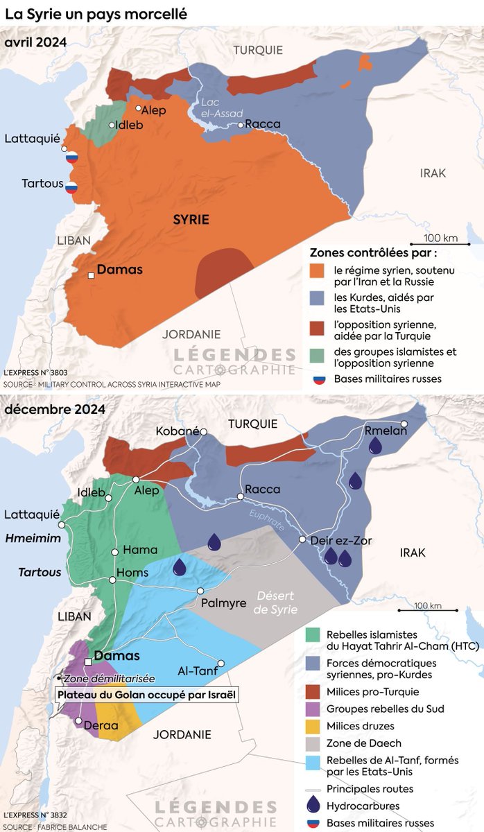 14-16 Rétrospective en cartes de 2024 - 8 décembre Syrie, la chute de Bachar el Assad
