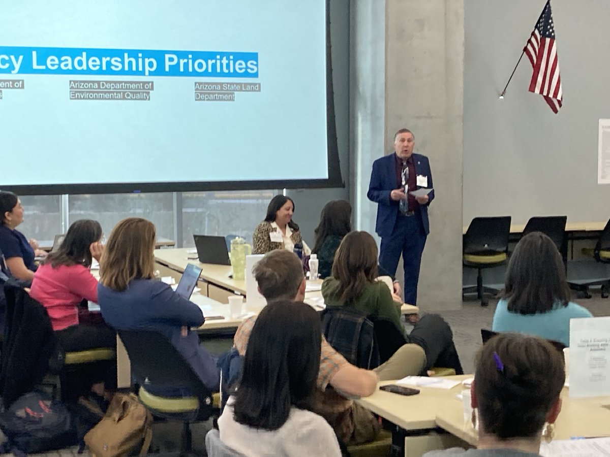 ADWR Director Tom Buschatzke at the AZ Water Innovation Initiative: a priority now is helping move recent landmark tribal water settlements along through Congress; also, moving AZ Water Bank recovery planning forward. #azwater