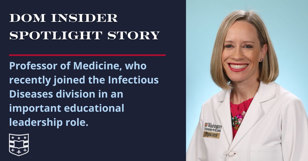 WashU Medicine Department of Medicine (@washudeptmed) on Twitter photo Dr. Wooten <a href="/Darcy_ID_doc/">Darcy Wooten she/her</a> is set to make an impact on both her field and the next gen of physicians. With her dedication to education, research, and patient care, she is shaping a brighter future for <a href="/WashUMedID/">WashU Medicine Division of Infectious Diseases</a> and the broader medical community.
Link> l8r.it/p5PG Dr. Wooten <a href="/Darcy_ID_doc/">Darcy Wooten she/her</a> is set to make an impact on both her field and the next gen of physicians. With her dedication to education, research, and patient care, she is shaping a brighter future for <a href="/WashUMedID/">WashU Medicine Division of Infectious Diseases</a> and the broader medical community.
Link> l8r.it/p5PG
