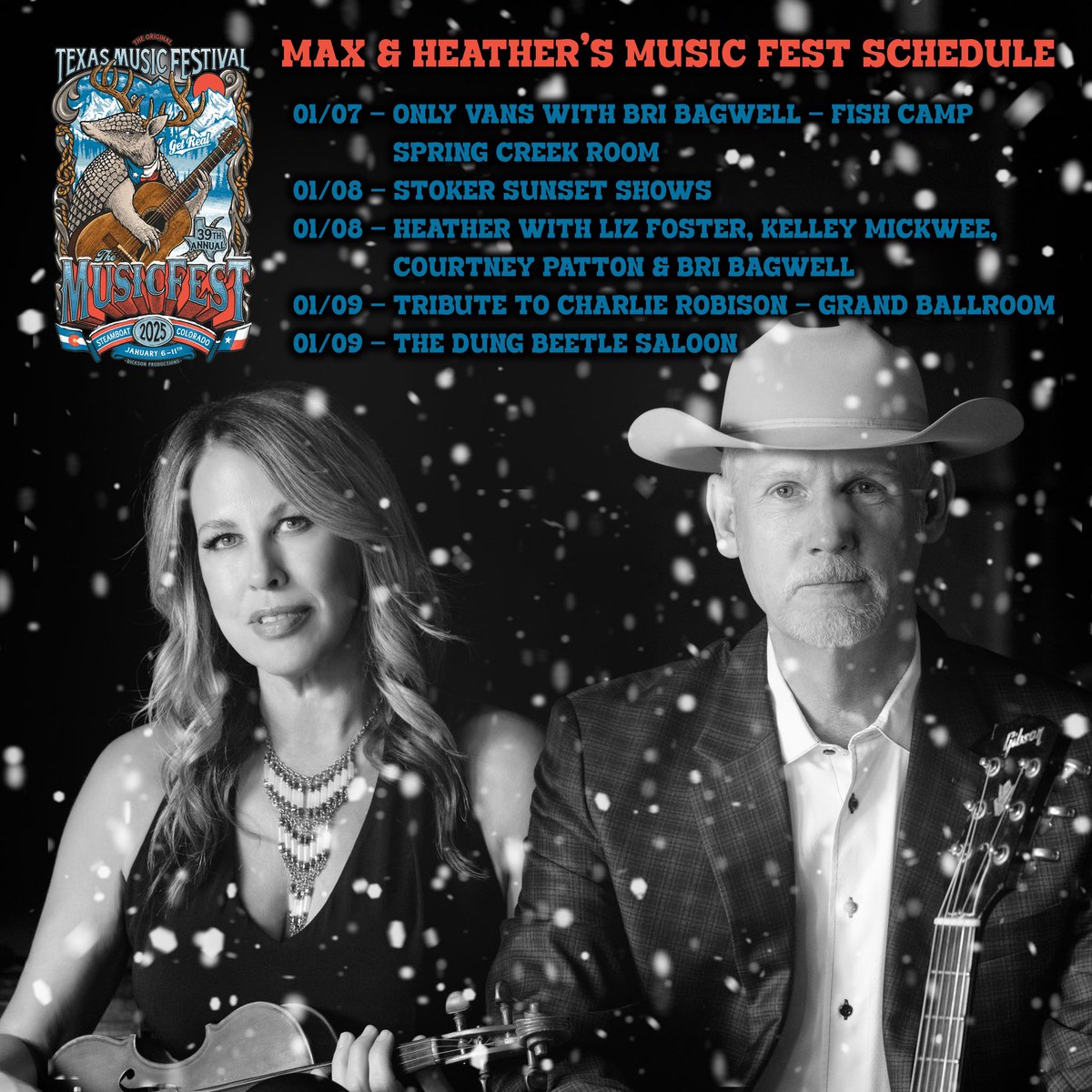Max Stalling (@maxstalling) on Twitter photo Hey MusicFesters!
Looking forward reconnecting with friends, hugging necks, playing music, tipping a few cold ones and in general having a big time in the mountains this week.
Here’s where we will be….
Come see us!
<a href="/HeatherFiddle/">Heather Stalling</a> <a href="/TheMusicFest/">The MusicFest</a> Hey MusicFesters!
Looking forward reconnecting with friends, hugging necks, playing music, tipping a few cold ones and in general having a big time in the mountains this week.
Here’s where we will be….
Come see us!
<a href="/HeatherFiddle/">Heather Stalling</a> <a href="/TheMusicFest/">The MusicFest</a>
