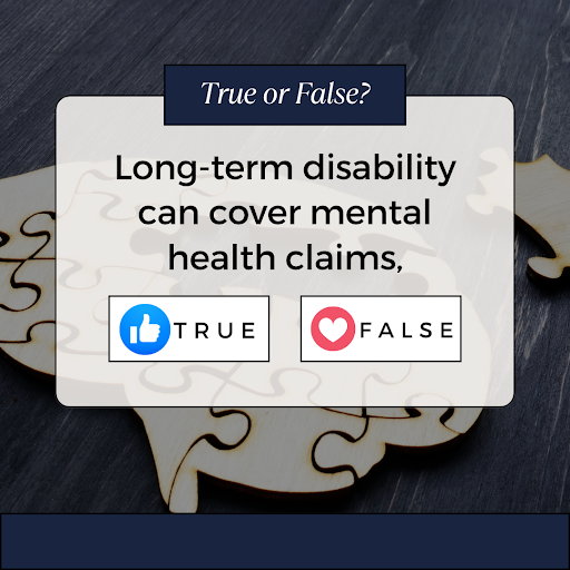 warnetthallen's tweet photo. 🤔True or False?

📝Long-term disability can cover mental health claims.
Share your best guess with us in the comments below! https://t.co/Y6USG5EuIG