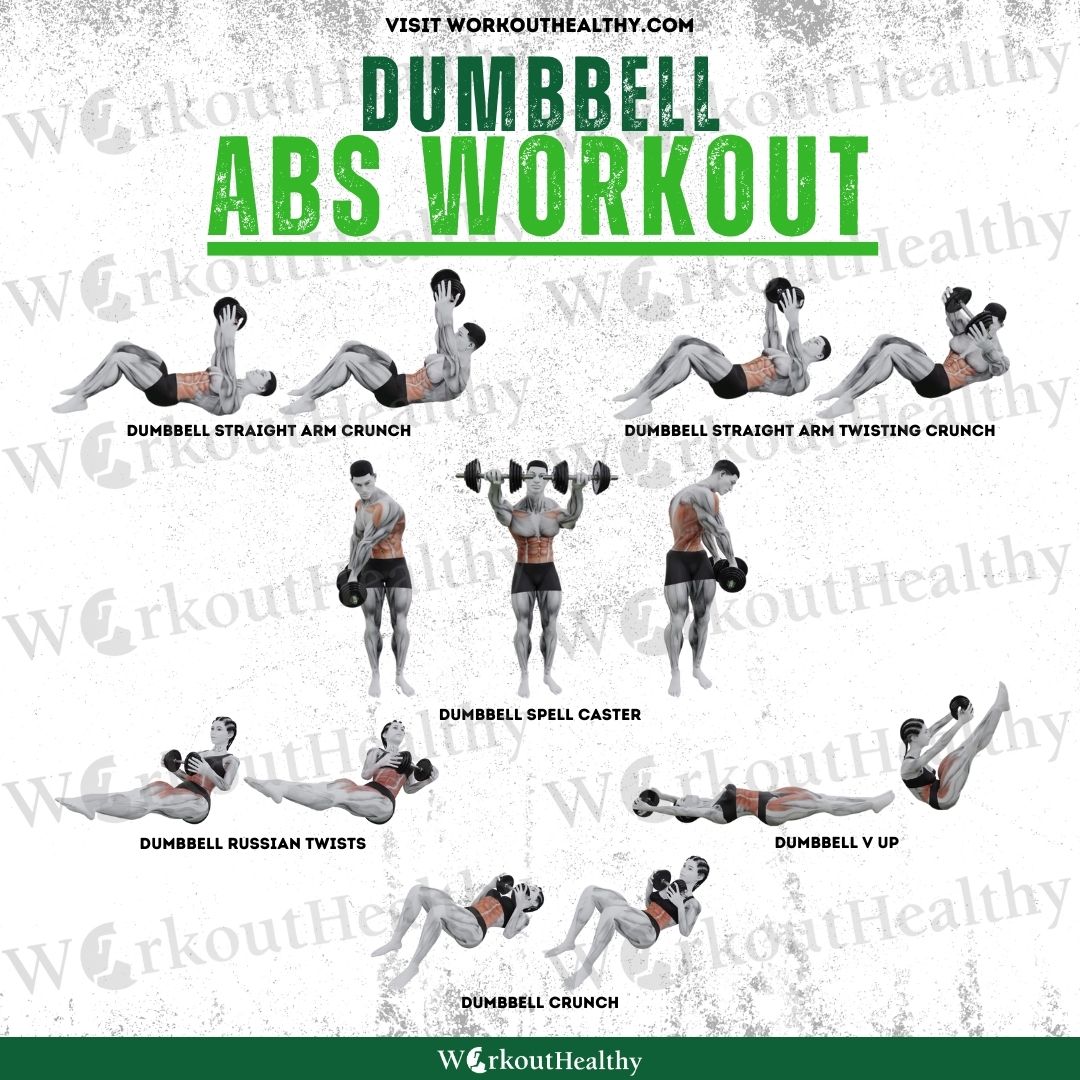 WorkoutHealthy's tweet image. #absworkout #dumbbellexercises #coreworkout #dumbbells