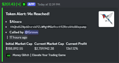 Another day in 404

$CROY 855k to 13M - 15x by Sams
$AINARA 188k to 2.8M - 14x by <a href="/Grimm8088/">Grimm</a> 

Easy &amp; safe win. That's 404