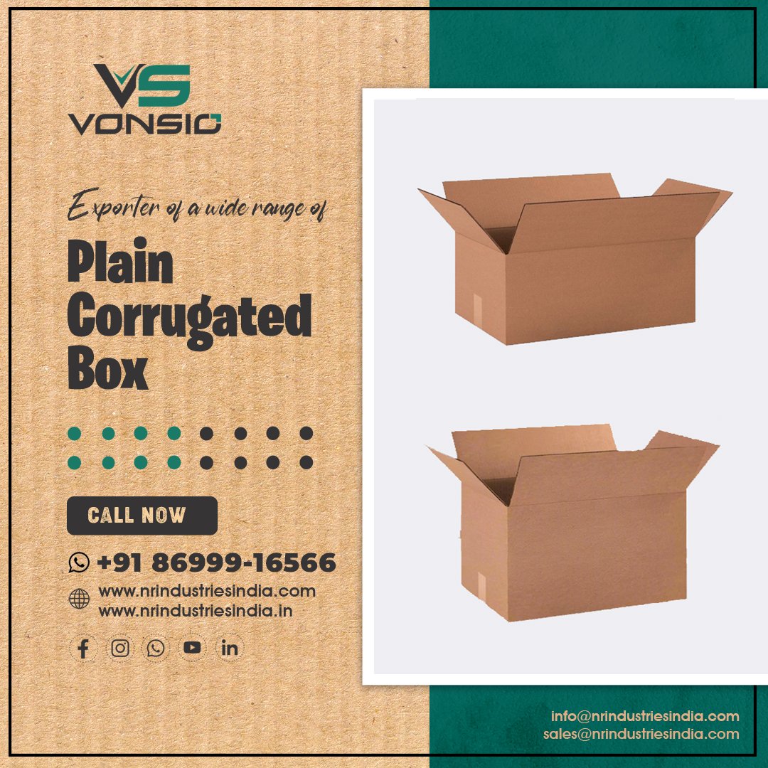 NIndustrie71457's tweet image. Introducing the Vonsio Plain Corrugated Box
📞 Contact us today:
+91-8699916566
🌐 Visit: nrindustriesindia.in
📧 Email: info@nrindudtriesindia.com
#corrugatedboxes#packagingsolutions #cardboardboxes#customboxes #durablepackaging #shippingboxes #boxmanufacturing