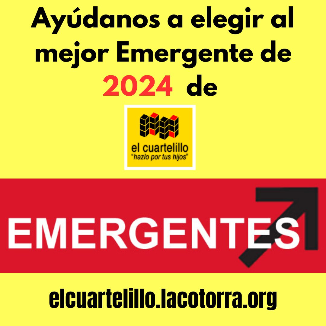 el_cuartelillo's tweet image. Sólo dos días para que os pidamos que nos ayudéis a elegir al mejor Emergente de 2024 de @el_cuartelillo
Hasta el jueves