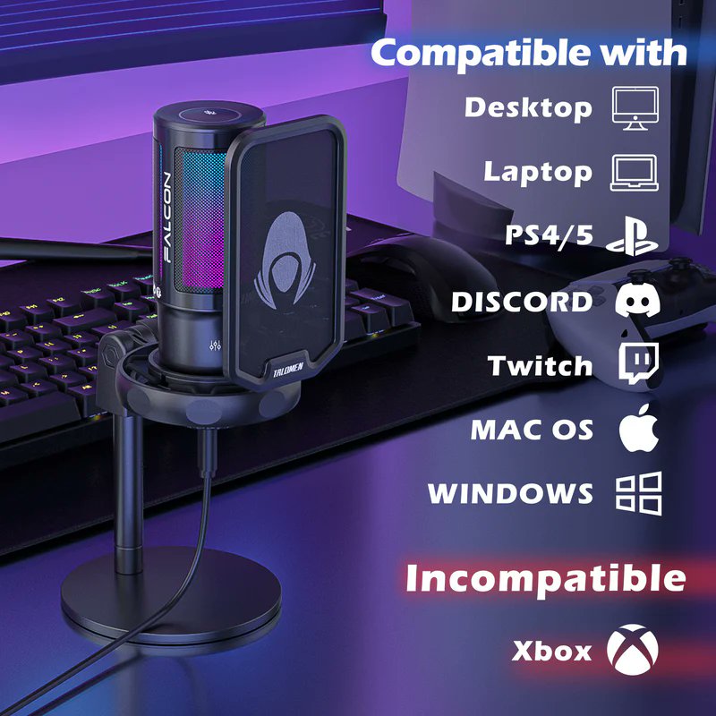 TALOMENMIC's tweet photo. 🎤 Elevate your streaming, gaming, and video calls with the Talomen F8 USB Microphone! 🎮 Perfect for crystal-clear audio, featuring volume control, mute function, and unidirectional sound. 🚀 Get yours now and experience top-notch performance! #TalomenF8 #StreamInStyle https://t.co/bQUWvX3lGA