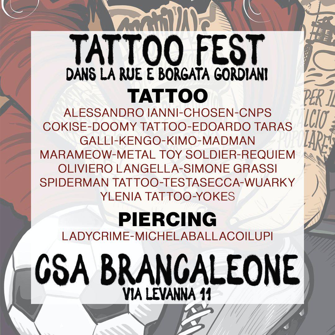 danslarueprtz's tweet image. Dans la Rue e Borgata Gordiani presentano Tattoo Fest 2025!
📆25 e 26 gennaio 25
📍C.S.A. Brancaleone - Via Levanna 11
Due giorni di tatto, piercing, musica, banchetti e dibattiti a sostegno dello sport popolare