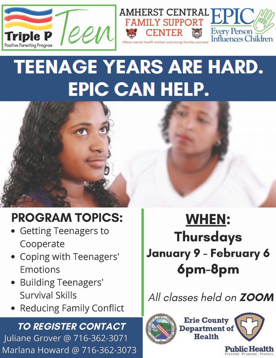 Amherst Middle School (@amherstmiddle) on Twitter photo Have a teenager? This program starts Jan. 9 and can provide help and tips for parents of teens. There are still spots available!! Call the Family Support Center at 362-3071 or email, familysupportcenter@amherstschools.org to register. Have a teenager? This program starts Jan. 9 and can provide help and tips for parents of teens. There are still spots available!! Call the Family Support Center at 362-3071 or email, familysupportcenter@amherstschools.org to register.