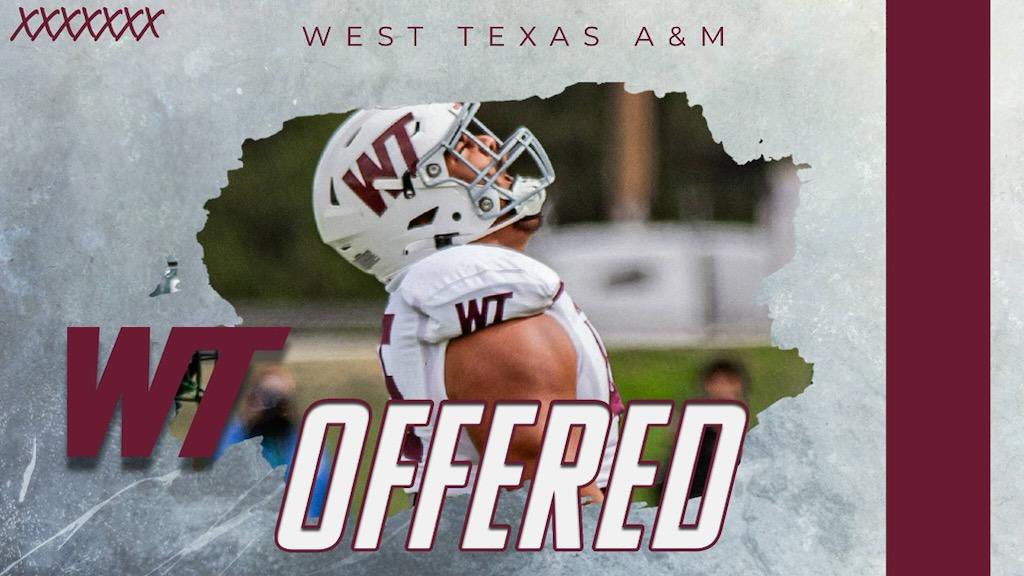 After an amazing conversation with <a href="/coachjrick/">Justin Richter</a> i am blessed to receive an offer from West Texas A&amp;M ! <a href="/DBCoachWilliams/">Jamarkese Williams</a> <a href="/CoachRT_G/">Coach Gonzales</a> <a href="/CoachStarin/">Coach Starin</a>