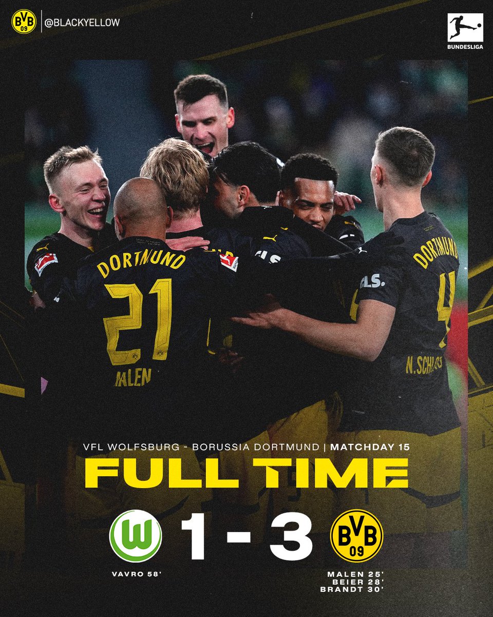 MART_081423's tweet image. 22/12/2024

Finalmente un triunfo de visitantes ante un club que se nos hace históricamente cómodo sacándole más del doble de victorias en enfrentamientos directos, pese al trago amargo de ser eliminados en Pokal ante ellos esta campaña.

#BVB🟡⚫
#WOBBVB