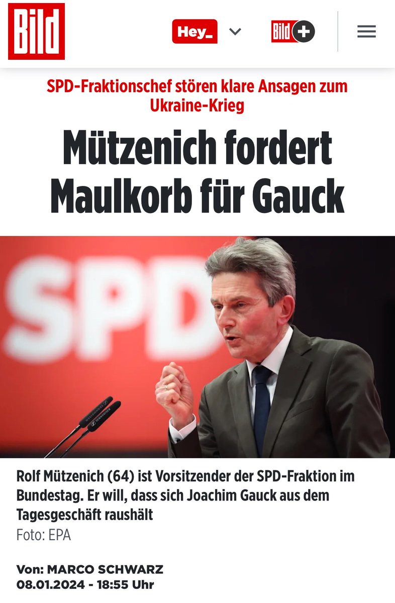 Mützenich in der Nachfolge von Mielke und Honecker.
Was gäbe ich dafür, wir könnten Gauck, statt des Mannes aus dem Schröder-Netzwerkes als Bundespräsidenten zurückhaben!