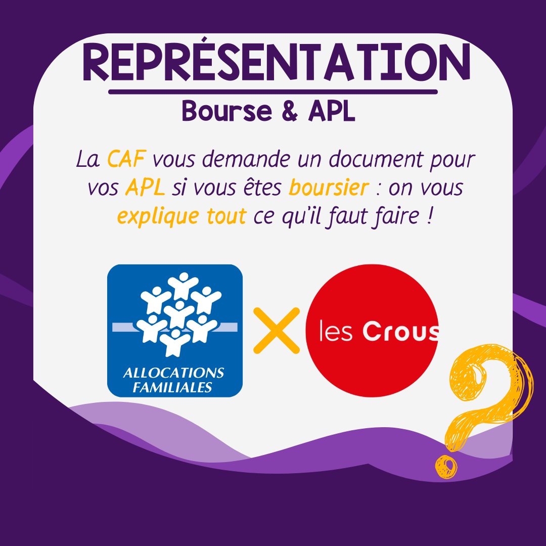 FNEBmono's tweet image. [👨‍🎓 REPRÉSENTATION – BOURSE &amp;amp; APL 👛]
Le 31 janvier est le dernier jour pour déclarer à la CAF que vous êtes boursier. Comment faire et qu’est ce que cela change ? On vous dit tout ici ! 
—
#fnebmono #representation #APL #bourse #CAF #etude