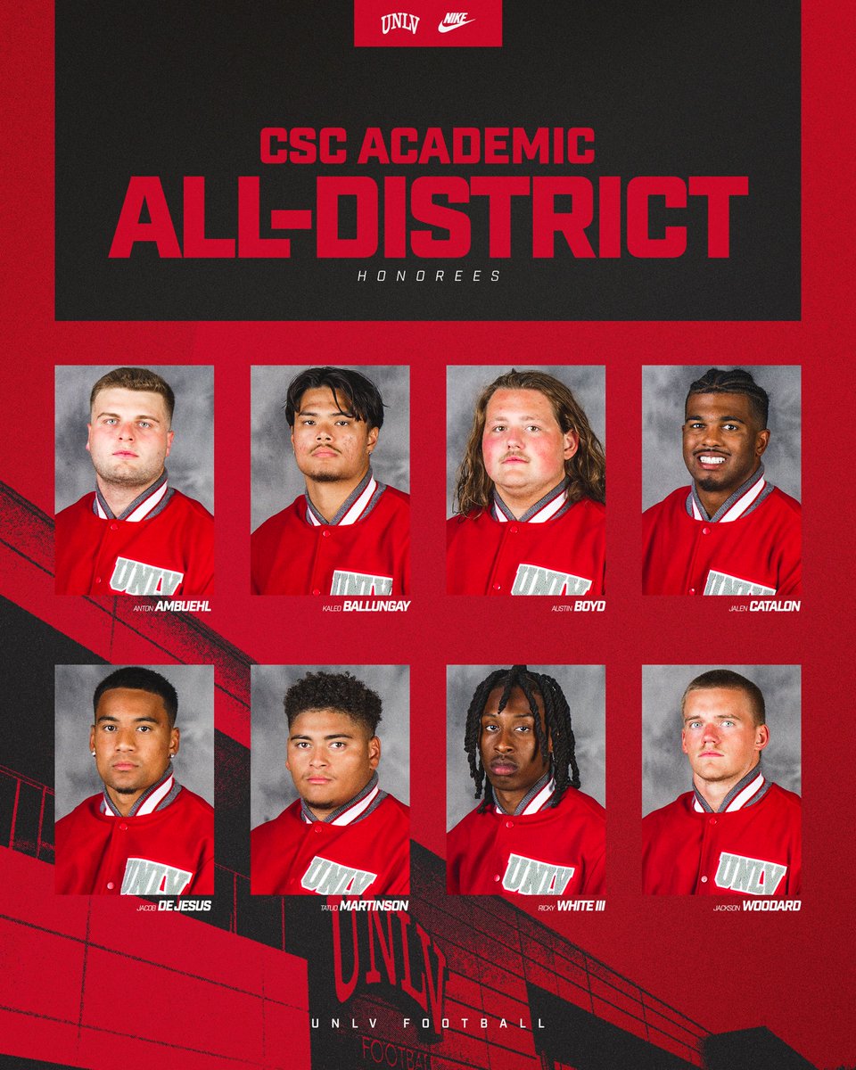 Program record 8️⃣ CSC Academic All-District Honorees📚

<a href="/CollSportsComm/">College Sports Communicators</a> 

🔗 unlvrebels.com/news/2025/1/6/…