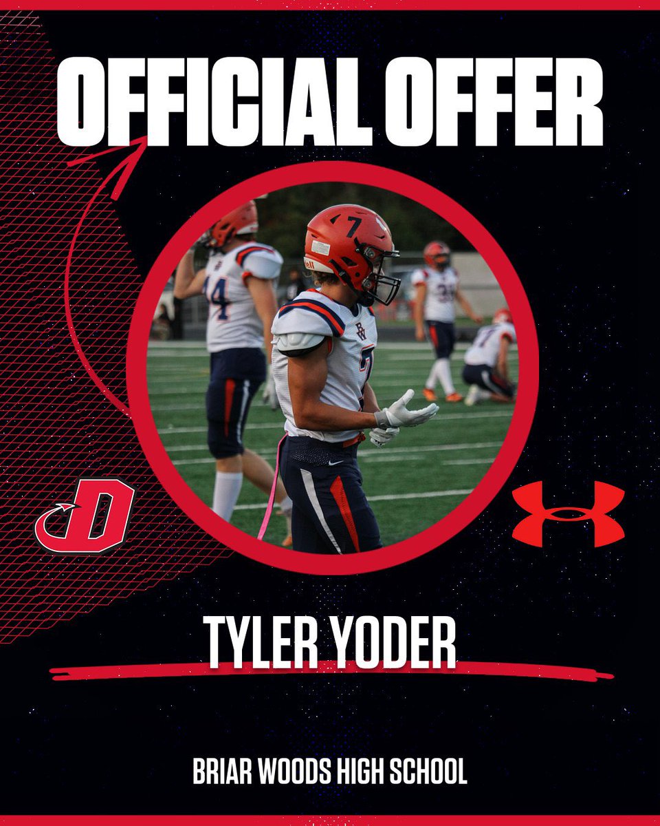 After a great conversation with <a href="/Coach_PGraham/">Pierce Graham</a> I am blessed to Receive an Offer from <a href="/DCRedDevilFB/">Dickinson Football</a> !
<a href="/CoachFordyce_DC/">Brad Fordyce</a> <a href="/coach_knapp/">Scott Knapp</a> <a href="/DCcoachSchuck/">Kyle Schuck</a>