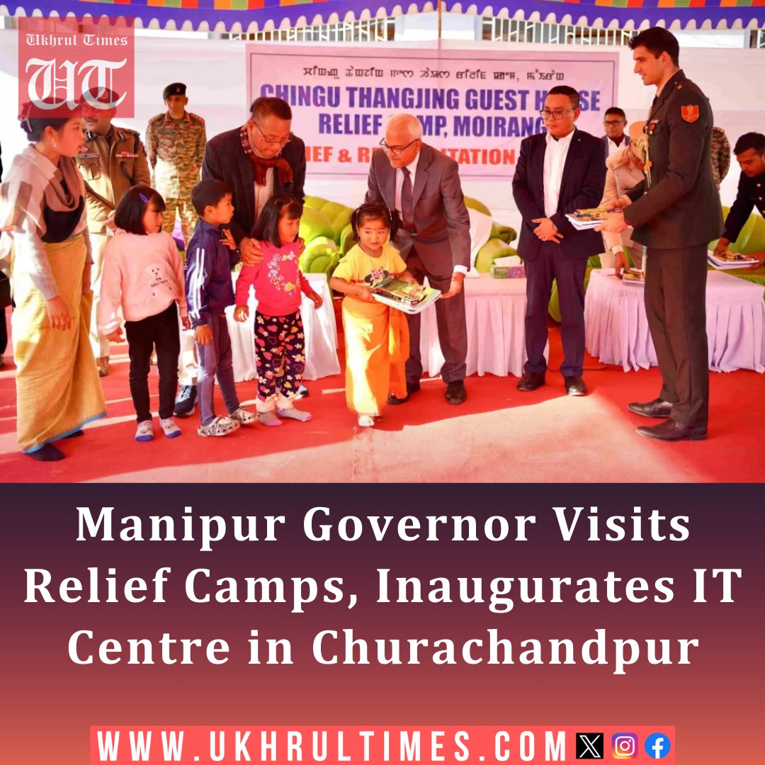 ukhrultimes's tweet photo. #ManipurGovernor #AjayKumarBhalla visits relief camps in #Churachandpur & #Bishnupur, interacts with #IDPs, and distributes relief materials. Inaugurates #ITCentre at #ChurachandpurCollege. A step toward #PeaceInManipur & #Development #ReliefEfforts #IDPSupport #DisplacedPeople

Read more: https://t.co/iwD8GUmMOn