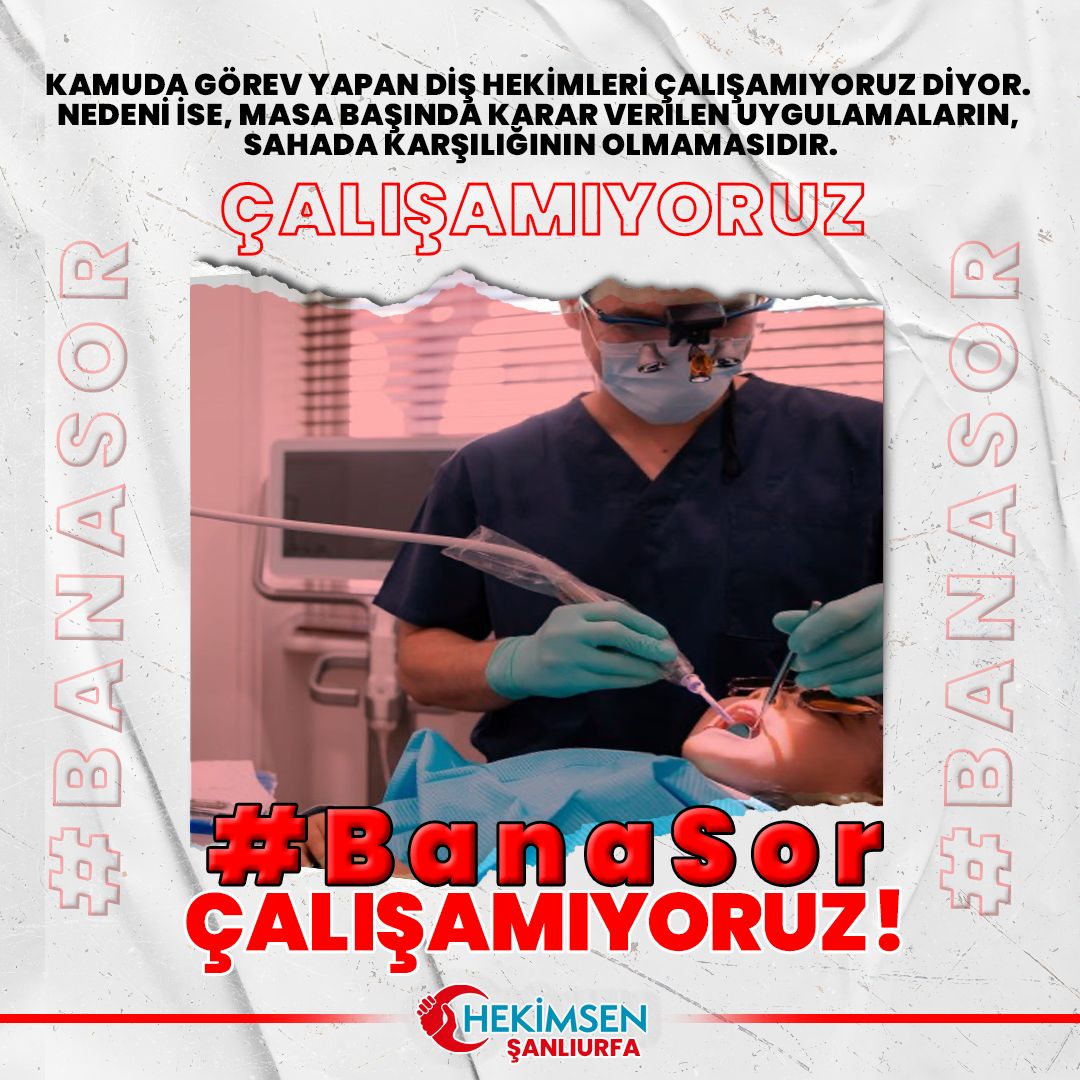 Diş hekiminin,bir günde kaç saat ve iki büklüm çalıştığını....
#BanaSor
<a href="/saglikbakanligi/">T.C. Sağlık Bakanlığı</a> <a href="/drmemisoglu/">Prof. Dr. Kemal Memişoğlu</a>