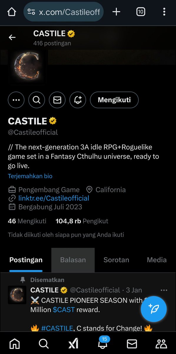 Anggara8534's tweet photo. CASTILE PIONEER SEASON with 20 Million $CAST reward.   

LFG!!!
@Castileofficial @JamboTechnology https://t.co/dXJ1EOQxrp