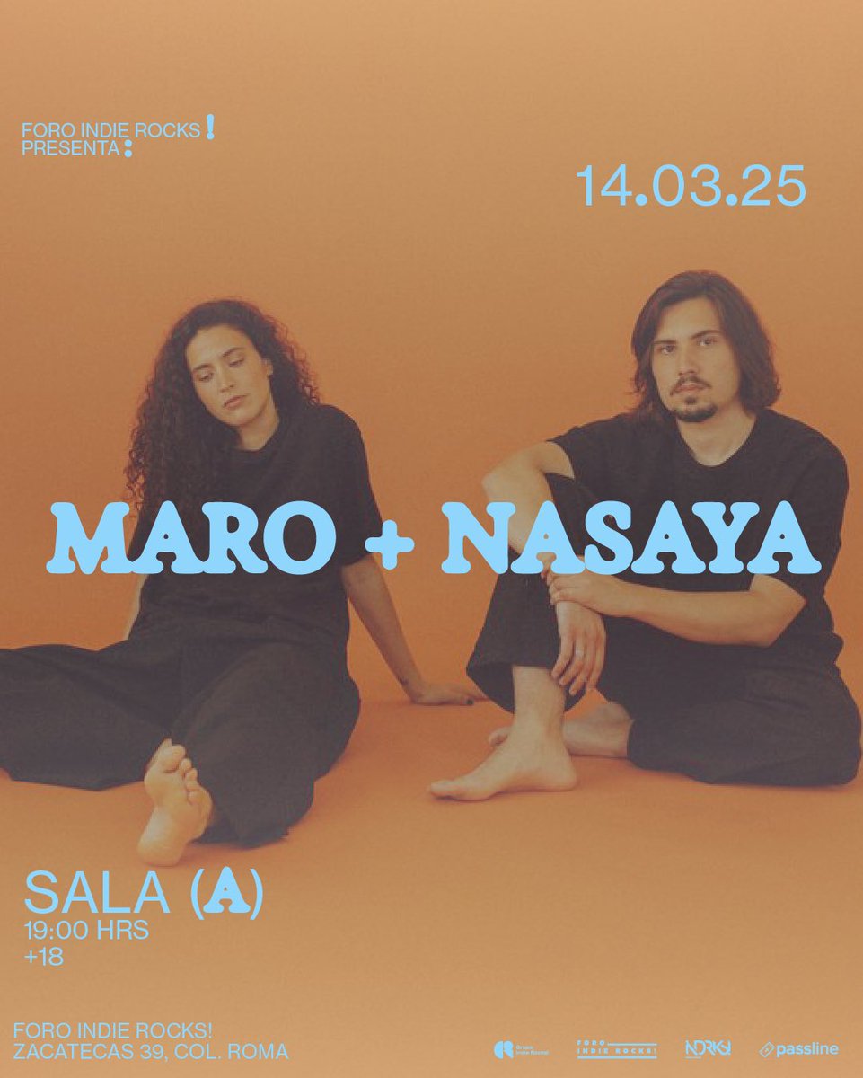 La  multiinstrumentista, compositora y productora originaria de Lisboa, Portugal, MARO y el músico y productor multifacético NASAYA se presentarán en la Sala (A) del Foro Indie Rocks! Este próximo 14 de marzo de 2025 ❤️‍🔥

Presentado por Grupo Indie Rocks!
Boletos en Passline