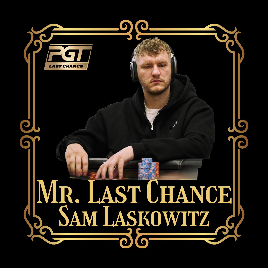 Tim Duckworth (@tim__duckworth) on Twitter photo <a href="/PokerGO/">PokerGO</a> <a href="/PokerGOTour/">PGT</a> <a href="/jeremyausmus/">Jeremy Ausmus</a> Wow, how can you not show respect to Mr Last Chance himself, <a href="/sam_laskowitz/">Sam Laskowitz</a>?
Last year, he went 3/6 and won a Dream Seat. This year, he's 4/4 and surging into the Top 40 of the <a href="/PokerGOTour/">PGT</a> leaderboard. <a href="/PokerGO/">PokerGO</a> <a href="/PokerGOTour/">PGT</a> <a href="/jeremyausmus/">Jeremy Ausmus</a> Wow, how can you not show respect to Mr Last Chance himself, <a href="/sam_laskowitz/">Sam Laskowitz</a>?
Last year, he went 3/6 and won a Dream Seat. This year, he's 4/4 and surging into the Top 40 of the <a href="/PokerGOTour/">PGT</a> leaderboard.