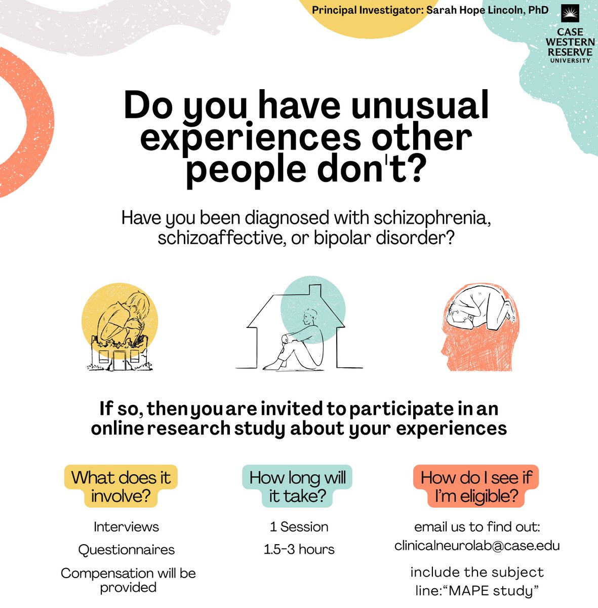 ElyssaBarrick's tweet image. 🚨Online Research Study🚨
Looking for people 18+ that experience psychosis
Interested? Email clinicalneurolab@case.edu subject line “MAPE study” to see if you're eligible
#mentalhealth #psychosis #schizophrenia #schizoaffective #bipolar