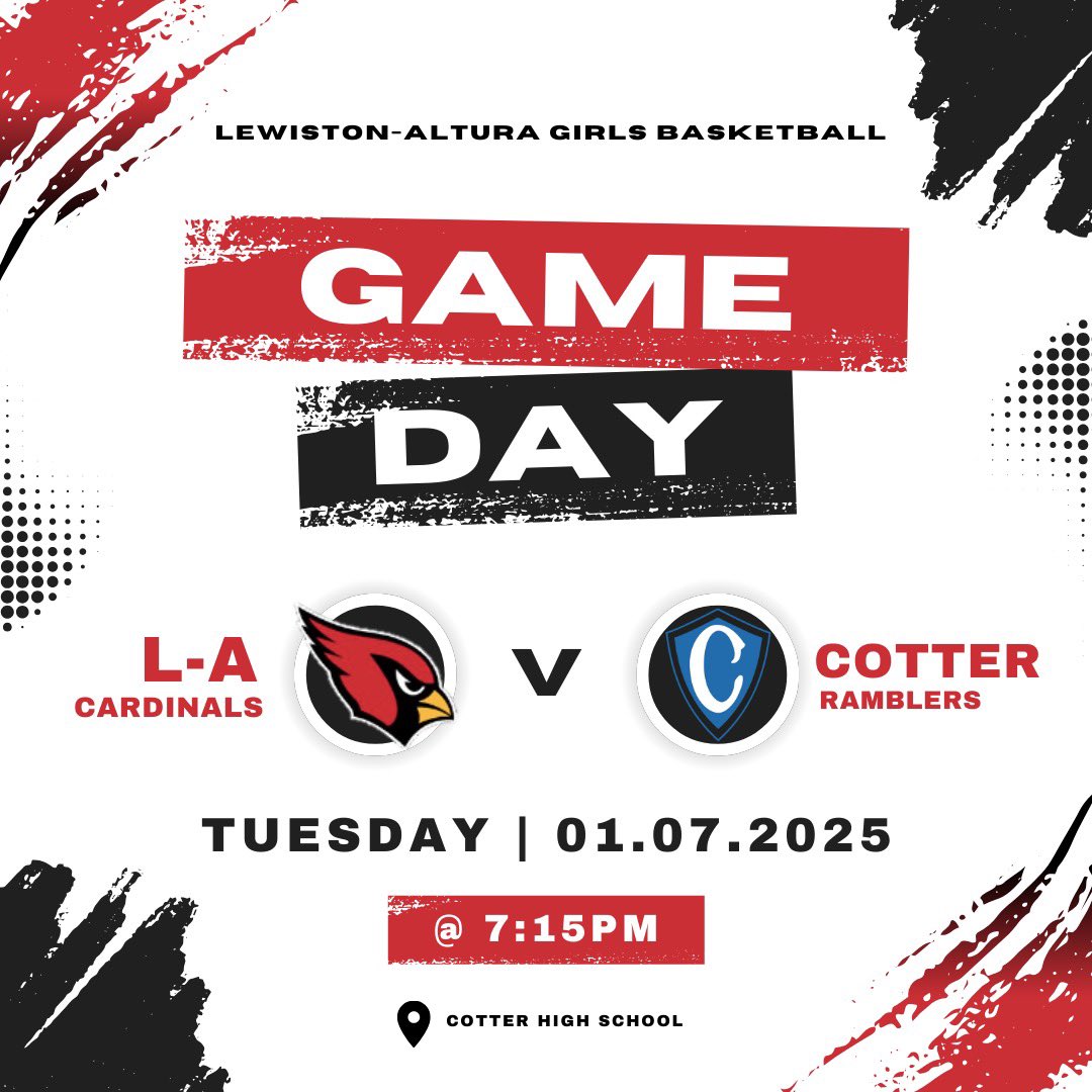 GAME DAY!!!

AWAY vs. Cotter 🏀 

8th: 4:30 pm
9th: 4:45 pm
7th: 5:30 pm
JV: 6:00 pm
Varsity: 7:15 pm

Watch online: fan.hudl.com/usa/mn/winona/…