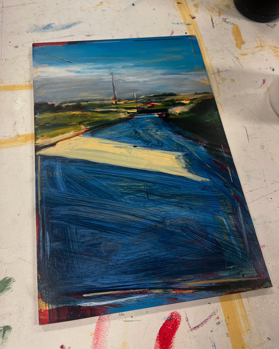 ‘Newton Lane’, (30 x 20cm), oil on board 🎨