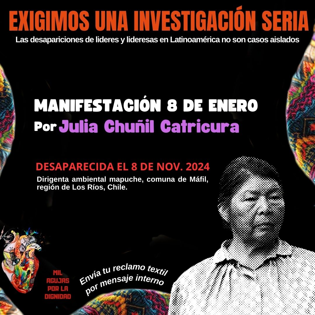 La desaparición de Julia Chuñil simboliza la deuda histórica del Estado hacia las comunidades de pueblos originarios y un llamado urgente a proteger a quienes defienden el territorio y el medio ambiente.